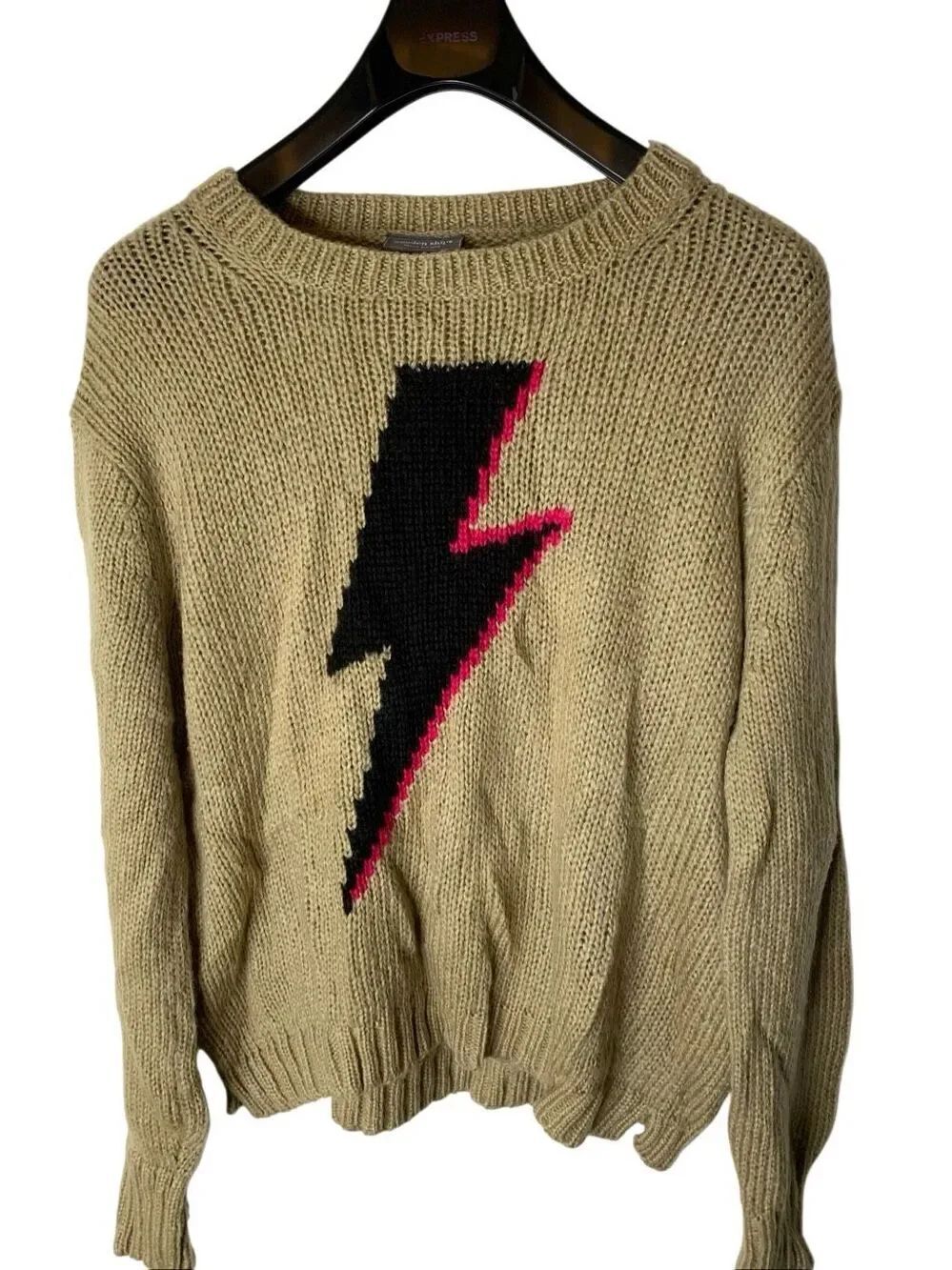Wooden Ships lightning bolt sweater women's size medium large